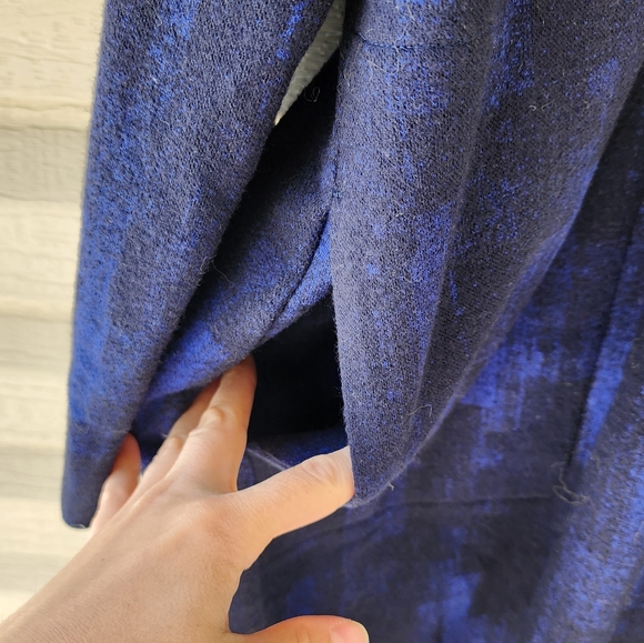 Eileen Fisher wool blend midnight enveloping jacket size M - Picture 5 of 11